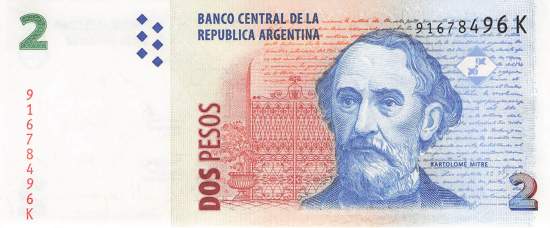 2 Pesos Argentinien 2002 p.352-7 K